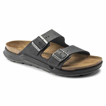 Arizona Birkenstock Rugged Oiled Kozene Panske Čierne | SK 327BEX